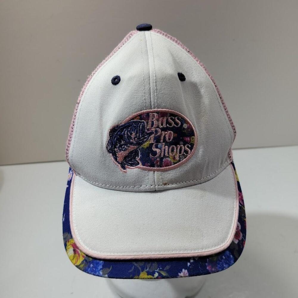 Bass Pro Shops Hat Cap Snap Back Trucker Mesh Patch Floral Womens